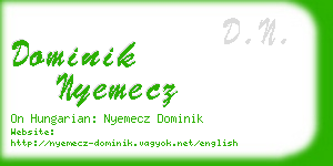 dominik nyemecz business card